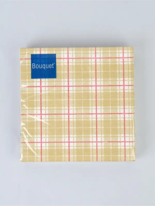 Салфетки бумажные Home Collection &laquo;Золотая клетка&raquo;, 3 слоя, 33&times;33, 20 шт.