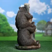 Садовая фигура из гипса &laquo;Медведи с табличкой&raquo;, 30&times;27&times;55 см