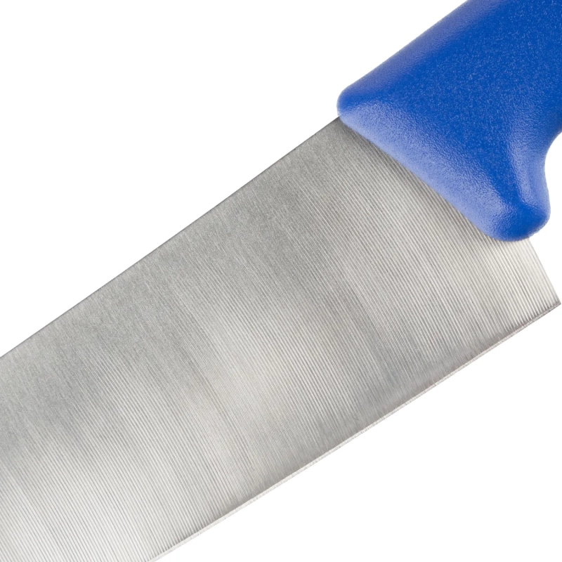 Нож поварской лез 254 мм  толщ 2 мм  3Cr13  синяя пластиковая ручка