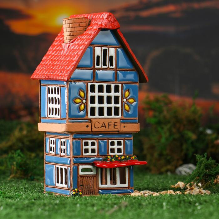 Аромалампа Домик «Кафе», 20 см, ручная работа, микс Аромалампа Домик «Кафе», 20 см, ручная работа, микс