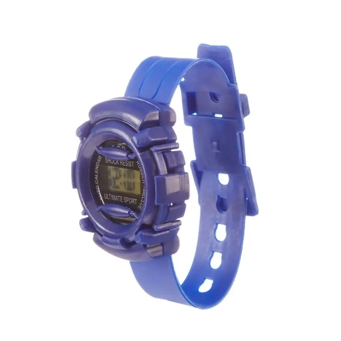 Часы наручные электронные, детские, d-4 см, ремешок l-22 см, темно-синие