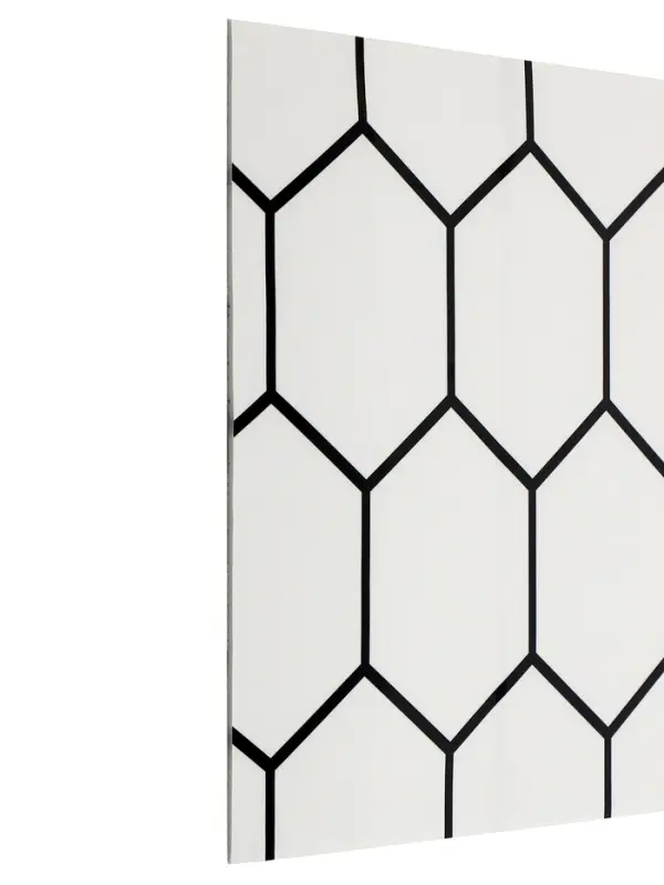 Панель самоклеящаяся 60*30 см восьмиугольник белый