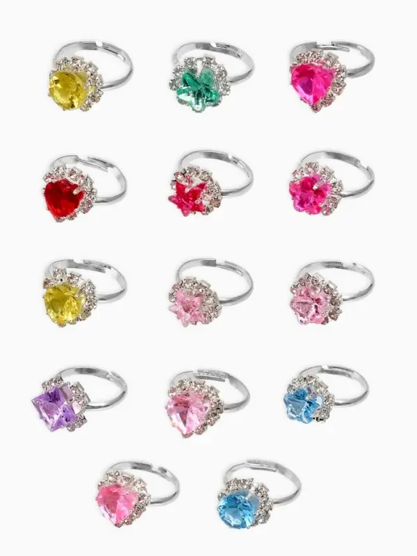 Кольцо &laquo;Выбражулька. Льдинки&raquo;, МИКС в серебре, безразмерное