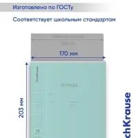 Тетрадь 18 листов в клетку, ErichKrause &laquo;Классика CoverPro&raquo;, пластиковая обложка, мелованный картон, блок офсет 100% белизна, МИКС, цена за 1 штуку