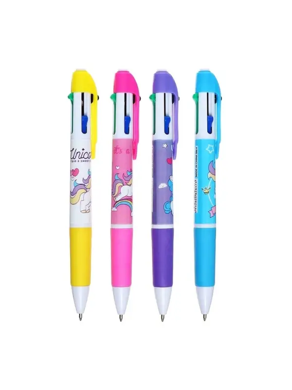 Ручка шариковая многоцветная Calligrata, автоматическая, 4 цвета, с рисунком, МИКС Ручка шариковая многоцветная Calligrata, автоматическая, 4 цвета, с рисунком, МИКС