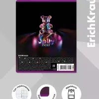 Тетрадь 48 листов в клетку, ErichKrause Jelly Bear, 60 г/м&sup2;, обложка мелованный картон, блок офсет