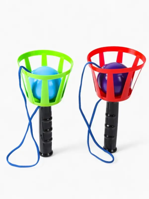 Игра &laquo;Поймай мяч&raquo;, корзинка d=10.5 см, мячик d=7.5 см 2 шт. (набор), МИКС