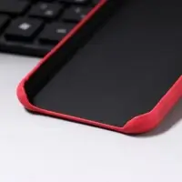 Чехол LuazON для iPhone 11 Pro, с отсеком под карты, кожзам, красный
