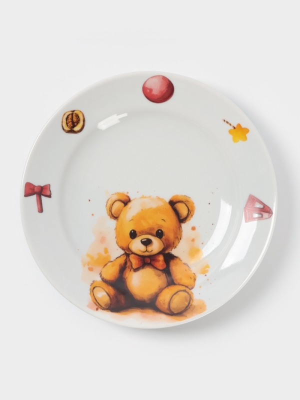 Тарелка мелкая диам. 175 мм Гладкий край Мишутка (25) Тарелка мелкая диам. 175 мм Гладкий край Мишутка (25)