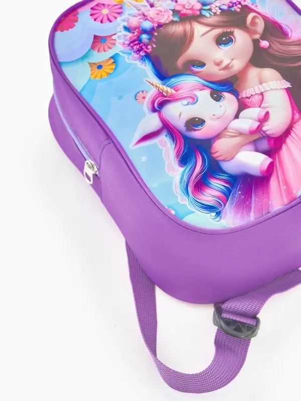 Рюкзак детский 20,5*9*24, отд на молнии, девочка сиреневый Рюкзак детский 20,5*9*24, отд на молнии, девочка сиреневый