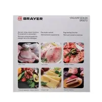Вакууматор BRAYER 5072BR, 120 Вт, 3 л/мин, 0.65 бар, ширина пакета 29 см, чёрный
