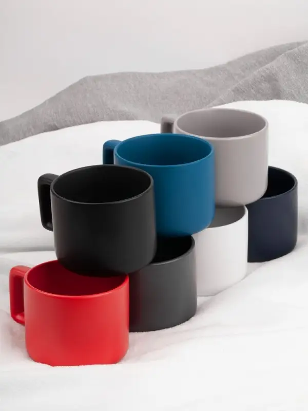 Чашка Jumbo в коробке матовая, светло-серая