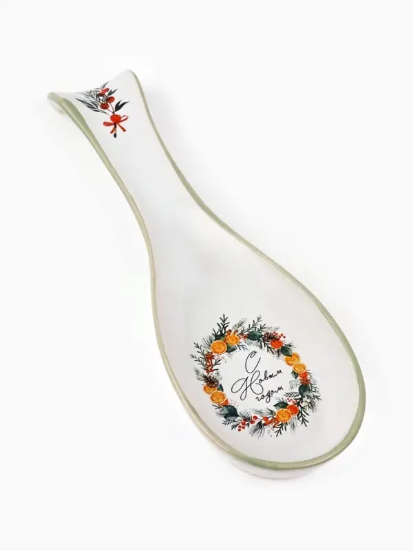 Подставка под ложку новогодняя &laquo;С Новым годом&raquo;, 7&times;22.3 см, ручная работа