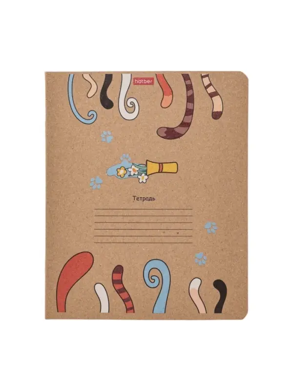 Тетрадь 18л А5ф клетка 60-65г/кв.м на скобе КРАФТ 5 диз.в блоке скругл.углы