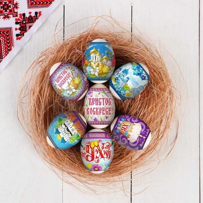 Пасхальная термоусадочная плёнка &laquo;Пожелания&raquo;, на 7 яиц