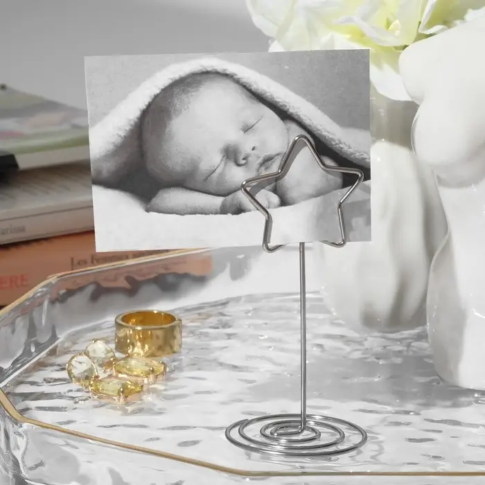 Ценникодержатель с зажимом «Звезда», 3,3×3,3×8,3 см, цвет серебро