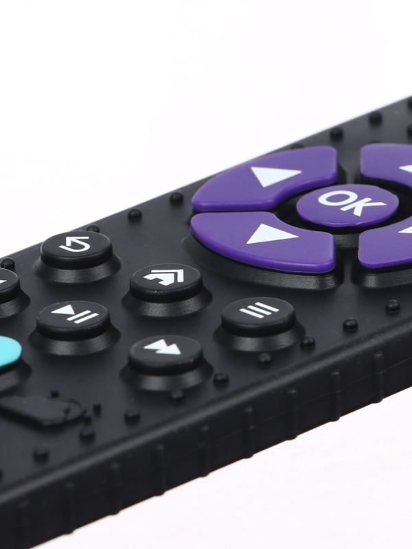 Прорезыватель силиконовый «Пульт», цвет черный, Крошка Я