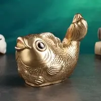 Копилка для денег &laquo;Рыбка&raquo;, гипс, золотая, 20&times;12&times;15 см