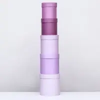 Набор круглых подарочных коробок 5 в 1 &laquo;Пудра&raquo;, 20&times;20&times;20‒13.5&times;13.5&times;13.5 см