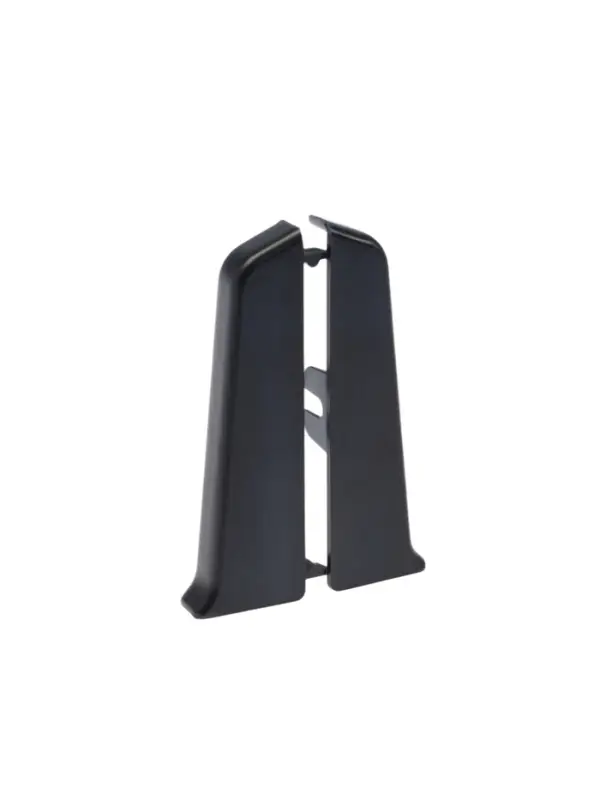 Торцевые заглушки для плинтуса &laquo;Деконика&raquo;, пара, 70 мм, цвет 007 чёрный