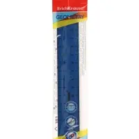Линейка 15 см ErichKrause Classic, синяя, флоупак