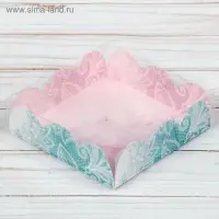 Коробка для печенья, кондитерская упаковка с пластиковой крышкой, «Твой день», 10.5 х 10.5 х 3 см