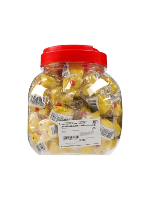 Ластик фигурный «Уточка в пакетека», штрихкод на штуке Ластик фигурный «Уточка в пакетека», штрихкод на штуке