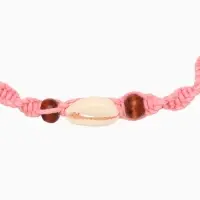 Браслет на ногу (анклет) "Пляжный" длина 18 см, цв. розовый Браслет на ногу (анклет) "Пляжный" длина 18 см, цв. розовый