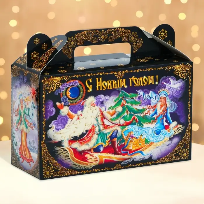 Подарочная коробка Новогодняя Подарочек малый «Зимние забавы» 17.5×7×10.5 см Подарочная коробка Новогодняя Подарочек малый «Зимние забавы» 17.5×7×10.5 см