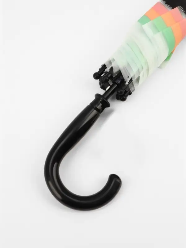 Зонт - трость детский &laquo;Панда с малышом&raquo;, полуавтоматический, 8 спиц, R=42/47 см, d=84 см, белый