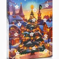 Адвент календарь новогодний с мёдом «С Новым Годом», облепиха, кедровые орешки, малина, цитрус, клубника