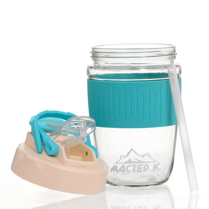 Термостакан Термостакан "Мастер К" 350 мл, стеклянный, голубой