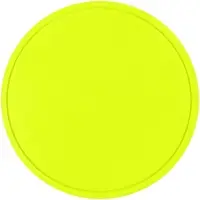 Лейбл из ПВХ Dzeta Round, L, желтый неон