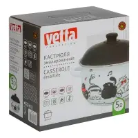 VETTA Хвостатые друзья Кастрюля эмалированная, 24см, 5,0л, индукция
