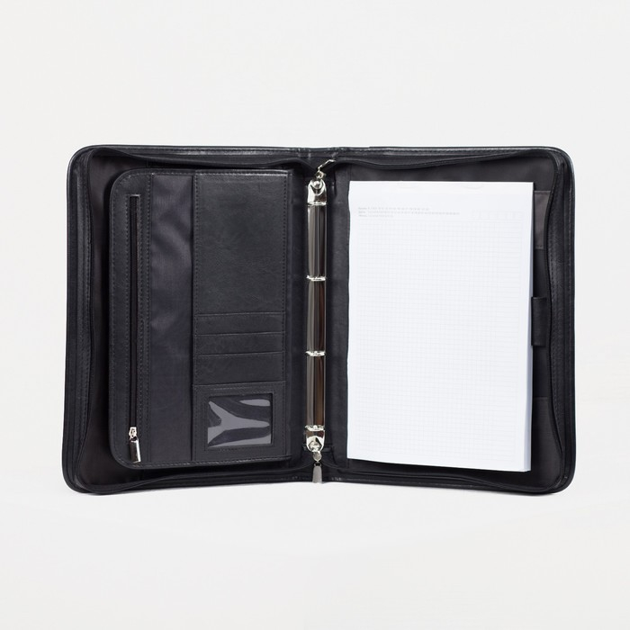 Папка для документов «Алекс», А4, цвет чёрный