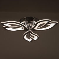 Люстра ГАЛЛОП светодиодная Листопад 60Вт LED 2700-4200К хром 58х58х9,5см