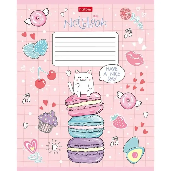 Тетрадь 24л кл Замечтательно!, обл мел карт, скругл углы, бл 65 г/м2, МИКС