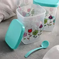 Набор банок для сыпучих «Клумба», 500 мл, 3 шт, цвет МИКС Набор банок для сыпучих «Клумба», 500 мл, 3 шт, цвет МИКС