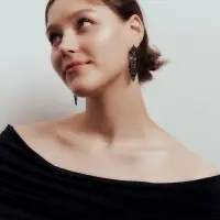 Серьги металл &laquo;Люстры&raquo;, чёрные