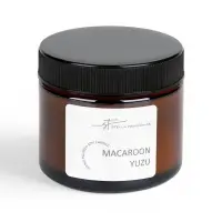 Ароматическая свеча в банке Macaroon yuzu, соевый воск, 50 г, печенье и юзу