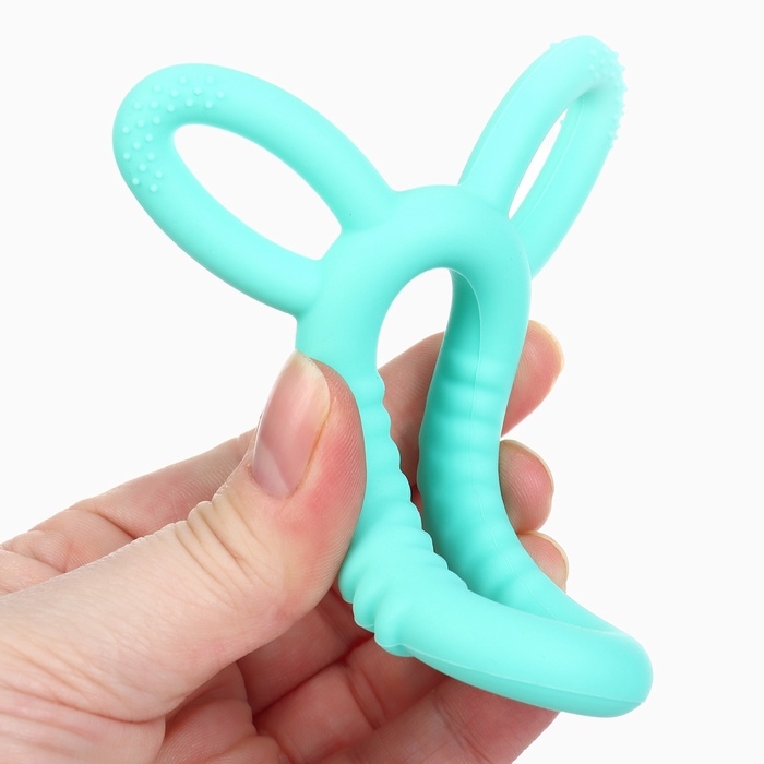 Прорезыватель силиконовый для зубов Крошка Я «Зайка», цвет МИКС