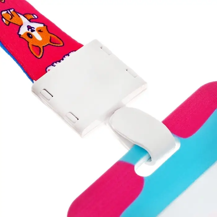 Бейдж вертикальный &laquo;Корги&raquo;, внешний размер 11&times;7 см, внутренний размер 8.2&times;5.2 см, лента 42 см