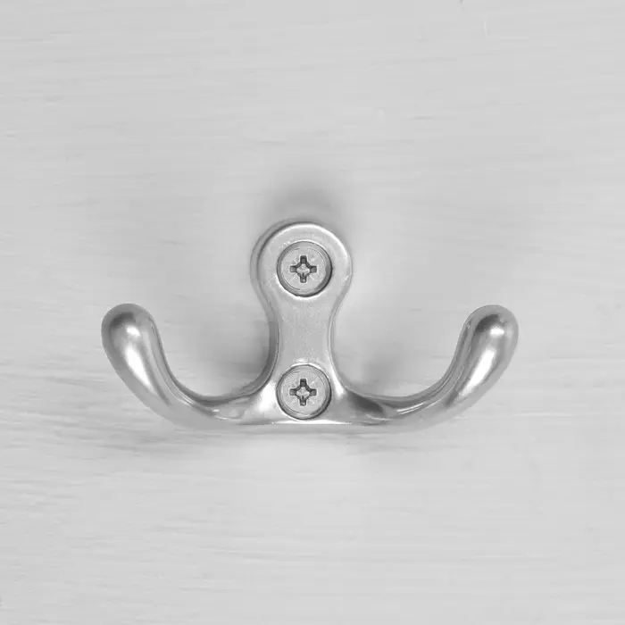 Крючок-вешалка ТУНДРА, №15, цвет хром, 1 шт. Крючок-вешалка ТУНДРА, №15, цвет хром, 1 шт.