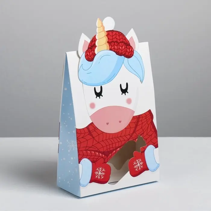Коробка подарочная новогодняя складная &laquo;Вкусный подарок&raquo;, 15&times;7&times;22 см, Новый год