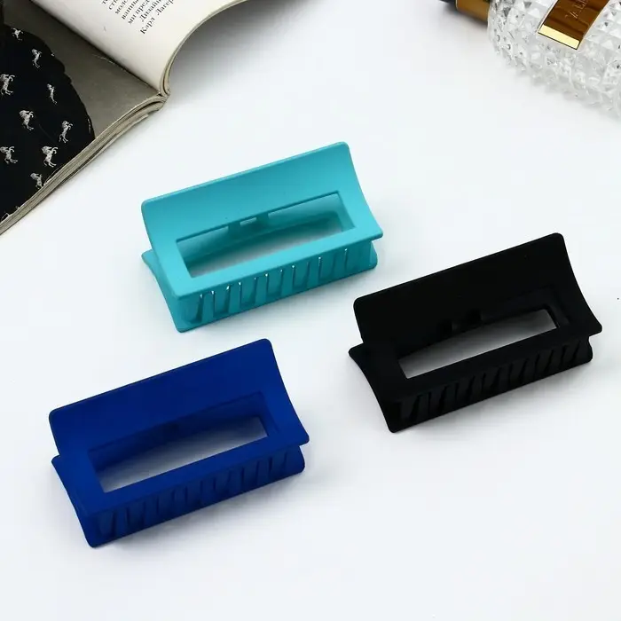 Крабик для волос «Леона», прямой классика матовый, 8.5 см, МИКС Крабик для волос «Леона», прямой классика матовый, 8.5 см, МИКС