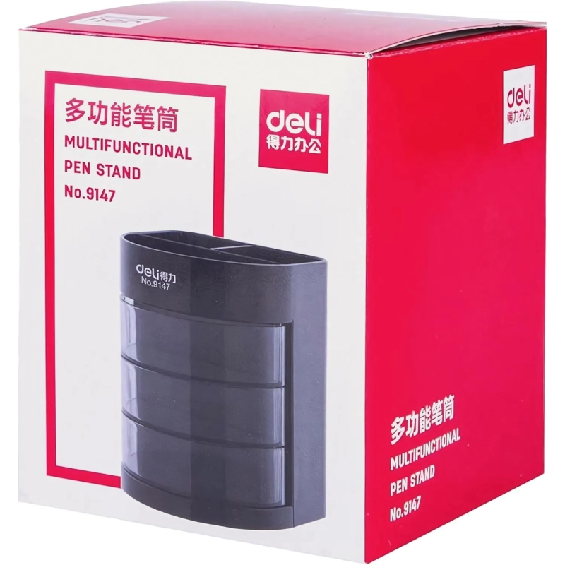 Набор настольный Deli E38253 12 предметов черный