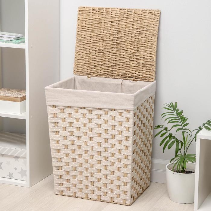 Корзина для хранения плетёная Доляна «Уют», 43×34×53 см Корзина для хранения плетёная Доляна «Уют», 43×34×53 см