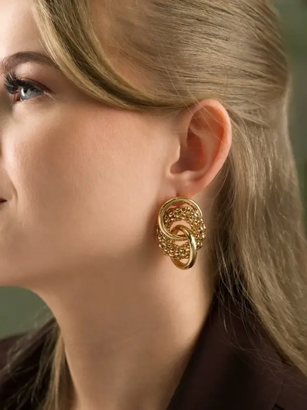 Серьги металл &laquo;Конго-кольца&raquo;, цвет золото