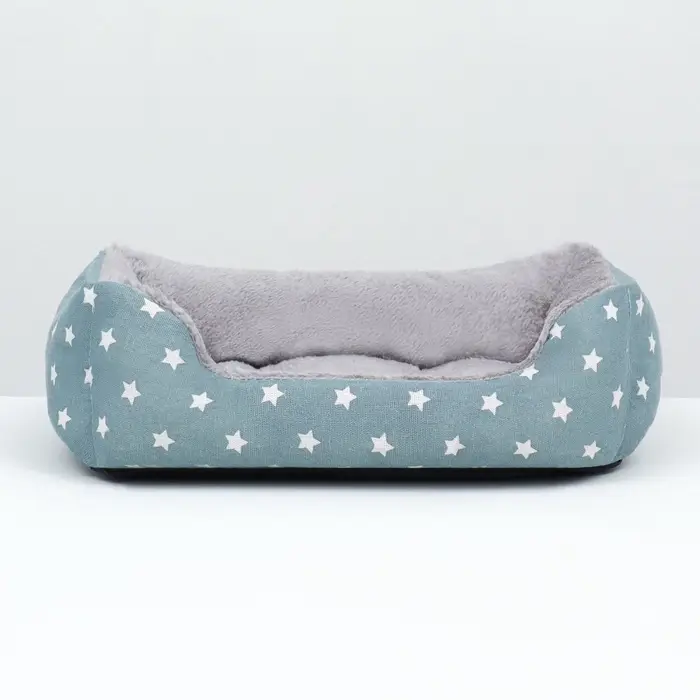 Лежанка для животных &laquo;Звезды&raquo;, 40&times;32&times;12 см, серая