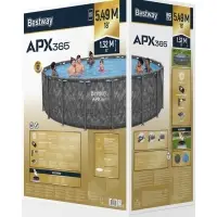 Бассейн каркасный Steel Pro Max, 549&times;132 см, фильтр-насос, лестница, тент, круглый, 561KC Bestway